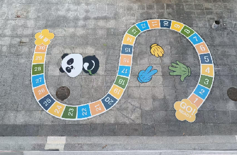 成都地面游戏彩绘