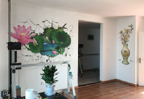 成都墙体彩绘相比墙纸的优势。