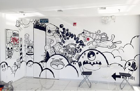 成都手绘墙并非传统涂鸦。